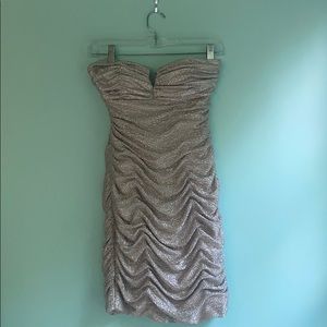 Strapless Champagne Mini Dress